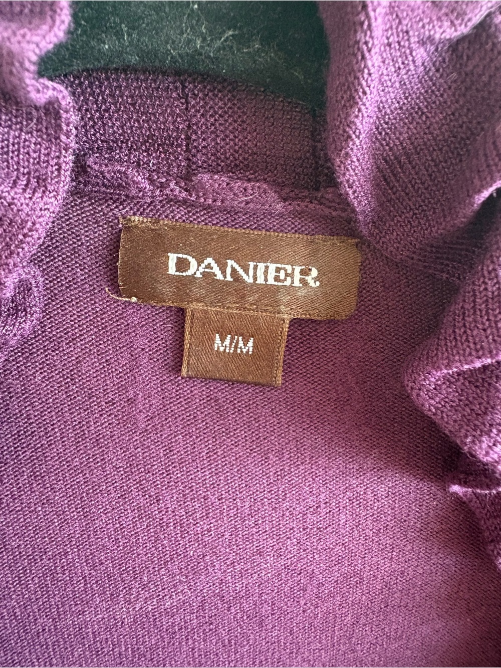 Danier Purple Ruffled Open-Front Cardigan - Picture 3 of 10